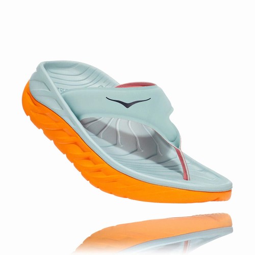 Hoka One One ORA RECOVERY FLIP Sandals For Women India Green/Orange IN-8295